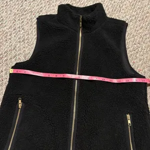 J.crew Mercantile Fleece Teddy Bear Sherpa Full Zip Vest Black Gold- Size XS thumbnail 5