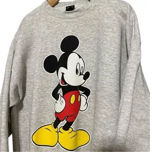 Vintage 1980 Mickey Unlimited Mouse Uni-Sex XL Heather Gray Pullover Sweatshirt thumbnail 3