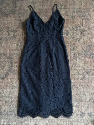 ASTR the Label Navy Lace Dress Size XS thumbnail 5