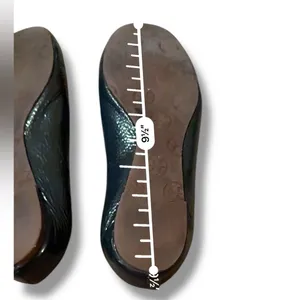 Tory Burch Minnie‎ Scrunch Navy Blue Leather Ballet Flats Sz 7 Estimated thumbnail 15
