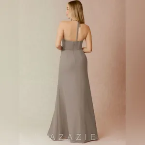 Azazie Miya taupe thumbnail 2