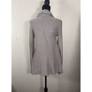 FREE PEOPLE Tan Tunic Cardigan Wrap Sweater Size‎ XS thumbnail 3