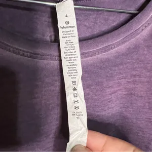 lululemon athletica Washed‎ Purple Burnout Long Sleeve Athleisure Top thumbnail 7