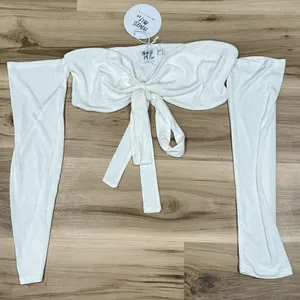 NEW Princess Polly Soleil Long Sleeve Top White Women’s 12 thumbnail 2