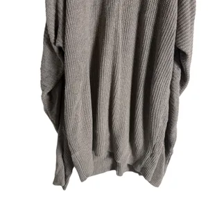 Ella Moss Barley Gray Cut Out Cashmere Blend High Neck Knit Tunic Sweater Size M thumbnail 9