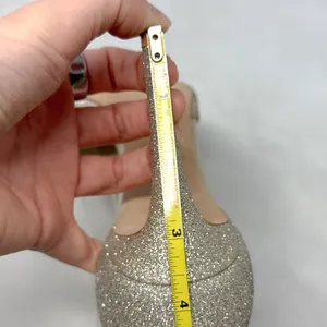 Jimmy Choo Annie 85 Glitter Ankle Strap Open Toe Mid Height Sandal Heels Formal thumbnail 15