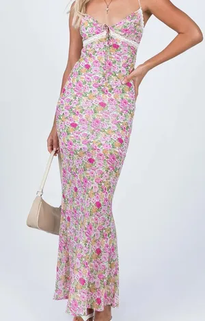 Floral maxi dress Pink Size XS thumbnail 1