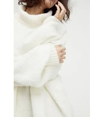 FREE PEOPLE Milo Tunic Sweater in Evening Cream Size X-Small thumbnail 12