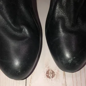 Jessica Simpson black leather booties thumbnail 6