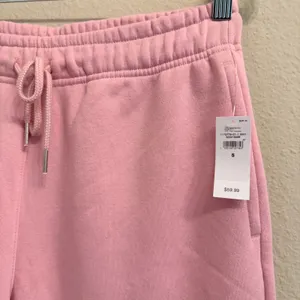 Gap Relaxed Straight-Leg Sweatpants in Pure Pink Fleece Size Small Lounge- NWT thumbnail 7