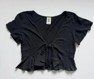 Free People We the Free Knot Me Tee in Black Size Small NWOT thumbnail 3