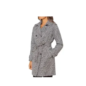 Kate Spade New York Leopard Print Belted Trench Coat Medium thumbnail 14