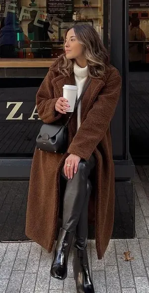 Fur jacket Brown thumbnail 1