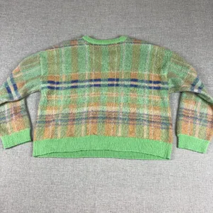 Baltic Born Sweater Womens L Green‎ Plaid Crew Neck Pullover Acrylic Nylon Knit thumbnail 8
