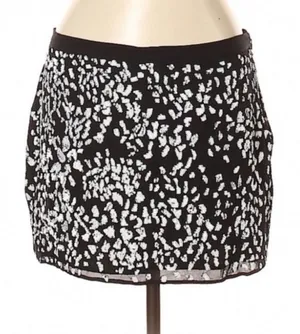 NWT Haute Hippie silk sequined leopard print skirt‎ thumbnail 1