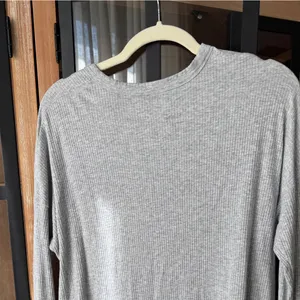 Aerie Henley Pullover long sleeve tee waffle knit ribbed oversized top thumbnail 7