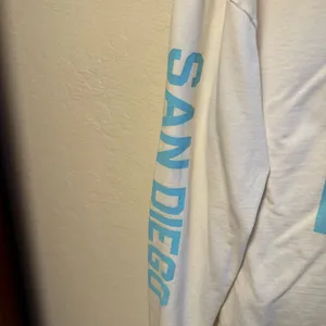 White Hoodie with Blue Accents thumbnail 12