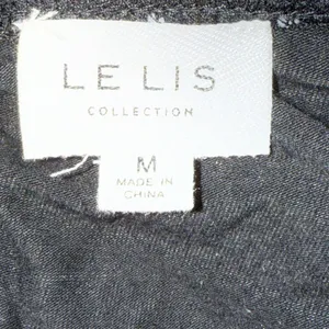 LE LIS COLLECTION Dina Black Swiss Dot‎ Sheer Sleeve Square Neck Bodysuit Medium thumbnail 7