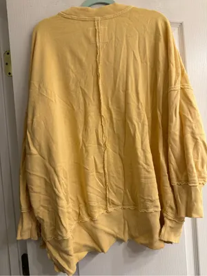 Aerie Butter Yellow Smiley® Total Optimist Down-To-Earth Crew Sweatshirt - M thumbnail 9