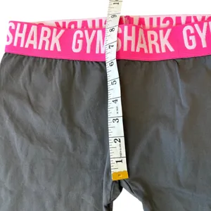 Gymshark Leggings Women M Charcoal Gray Pink Low Rise Yoga Workout Gorpcore‎ thumbnail 6