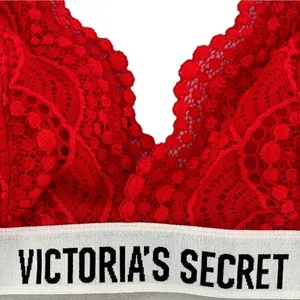 VICTORIA'S SECRET Red Lace Bralette Size Small Bra thumbnail 2