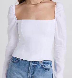 Reformation Khloe Linen Top thumbnail 1
