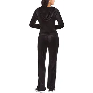 Juicy Couture Black Rhinestone Logo Velour Track Pants XL NWT thumbnail 4