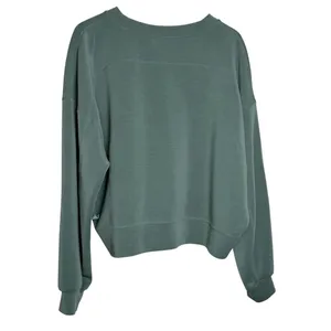Lululemon Softstreme Perfectly Oversized Cropped Crew Medium Forest thumbnail 4