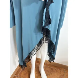 Soft Surroundings Magic Fairy Robe 1X NWT Teal Lace Trim Sleepwear thumbnail 3