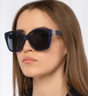 Balenciaga BB0135SA 004 WOMEN SUNGLASSES‎ BLUE Silver thumbnail 1