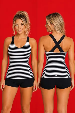 Lululemon Black & White Yoga,Wk-Out Tank thumbnail 2