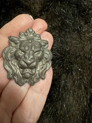 Roaring lion Lions head pride love wild big cats cat lover pin pendant 1.5x2 thumbnail 4