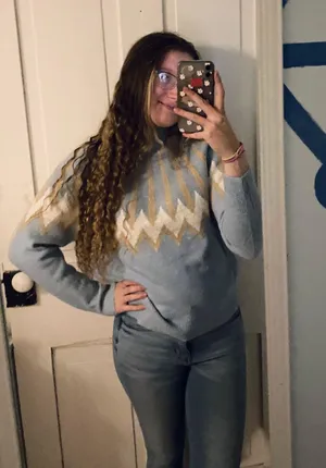 Moon Ryder BNWT blue cr aspen sweater thumbnail 1