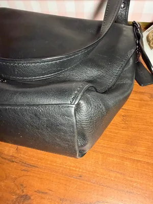 Coach Black Leather Shoulder Hobo Bag thumbnail 11