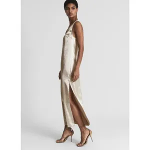 REISS Lottie Metallic Maxi Dress Size 6 New with‎ Tags thumbnail 6
