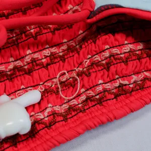 Maaji‎ Bikini Top Womens Large Red Reversible Smocked Floral Halter 3011MTS NWT thumbnail 8