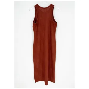 CALIA Perforated Bohemian‎ Bathing Suit Cover Up Dress Women's L Brown Boho thumbnail 3