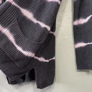 Belle by Belldini Sweater Size Medium Purple Tie Dye Pocket Cardigan Festival thumbnail 5