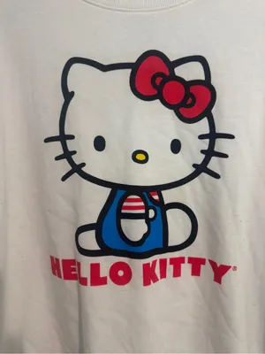 Hello Kitty White Crewneck Sweatshirt size Large thumbnail 2
