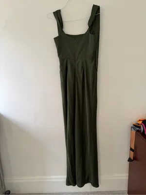 NWT Park & Fifth Albright Dress in Dark Olive Satin Size Small Bridesmaid Maxi thumbnail 8