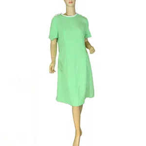 Vintage Holly Hill 1960'S Green Shift Dress (Appx Large) thumbnail 3