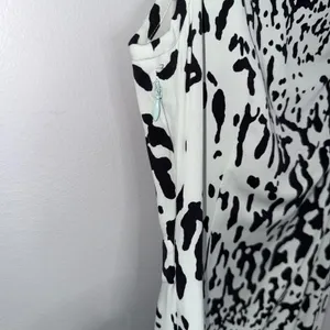 Diane von Furstenberg Draped Silk Dress Women 6 Mint Black Animal Print Exc thumbnail 3
