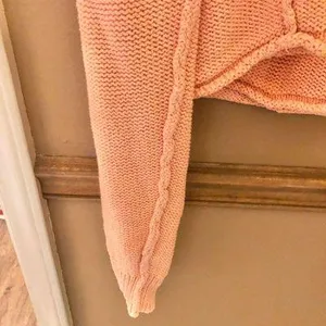Free People Inside Out Pullover Sweater Pink Peach Large thumbnail 7