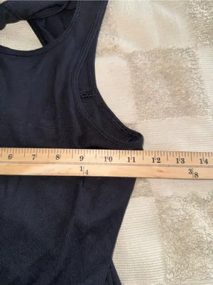 black‎ ribbed lululemon athletica tank top thumbnail 2