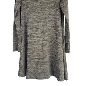 Old Navy Swing Dress Women XL‎ Gray Space Dye Long Sleeve Knit Babydoll Layer thumbnail 6
