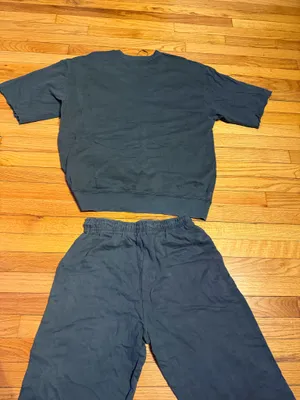 NWOT Zara Lounge Matching Set shirt/pants drawstring Coord top Sz S/M charcoal thumbnail 9