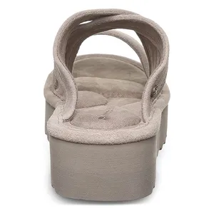 Bearpaw Altitude Platform Slide Sandals Taupe Suede Women’s Size 10 thumbnail 12