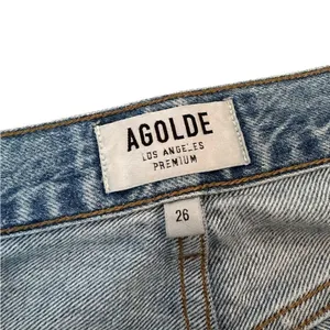 Agolde Riley High Rise Straight Crop jeans denim in Blur 26 thumbnail 3