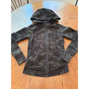 Lululemon Scuba Full Zip Hoodie Women 0 Green Camo Heritage 365 Camo Brier Rose thumbnail 2