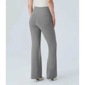 Halara‎ Flex High Waisted Back Side Pocket Slight Flare Work Pants Extra Small P thumbnail 6